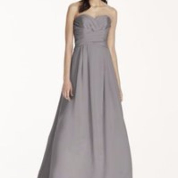 David's Bridal Silver Dress (never worn) Size 4 - Picture 4 of 4